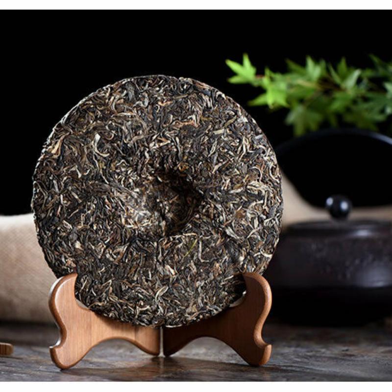 Золотой Павлин * 2015 Ли Мин Искра Пуэр Чайный Пирог 357г Сырой Пуэр Чай Пуэр — фото 3