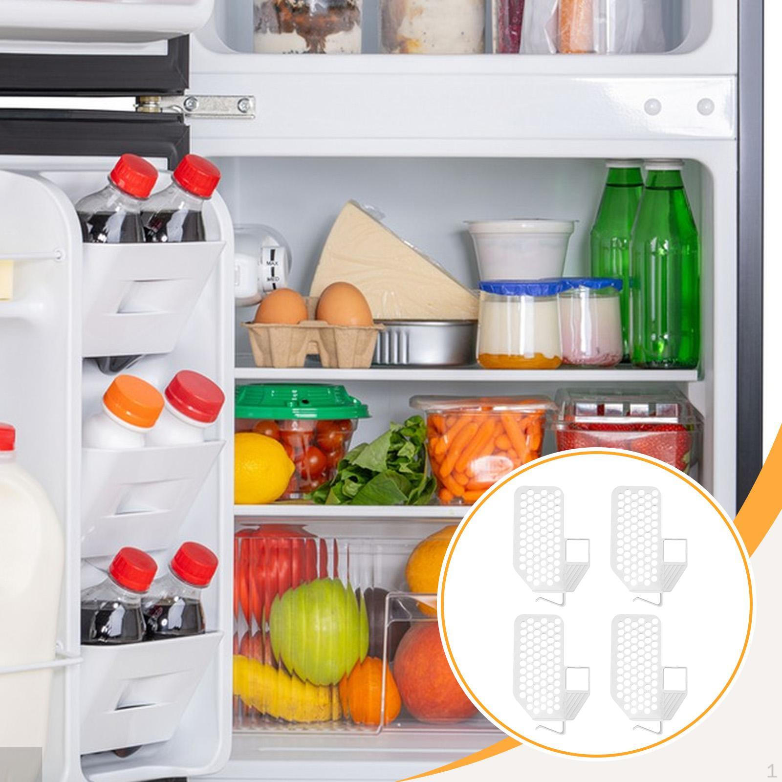 

4 штуки Разделители для холодильника Клипсы Разделители для тарелок Многофункциональные Инструменты-органайзеры для холодильника белый