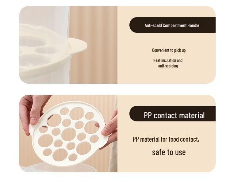 Mini Multi-layer Egg Steamer & Boiler with Auto Shut-off