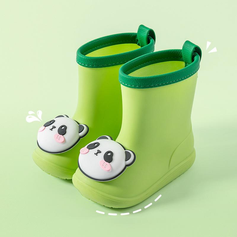 

Cartoon Panda Children s Rain Boots Kids Waterproof Rubber Shoes Boys and Girls Mid-Calf Water Shoes Soft Sole Non-Slip Kindergarten Rain Boots 200【Inner Length19.5cm