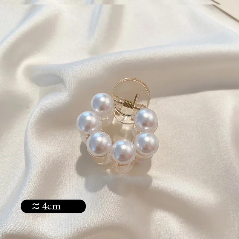 Vintage Pearl Clips Set Large Claw Korean Ponytail Big Barrettes Jaw Hairpins For Women Hair Accessories Hairgrip Gift