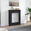 Black Fireplace Surround 75x20x87.5 Cm Engineered Wood