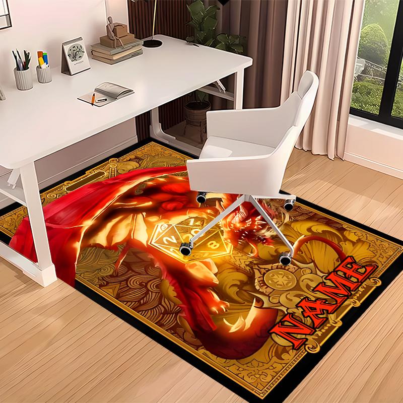Custom Personalization Dungeons & Dragons Print Area Rug - Soft, Washable Non-Slip Indoor Mat,Living Room,Home&Office Decorative Rug
