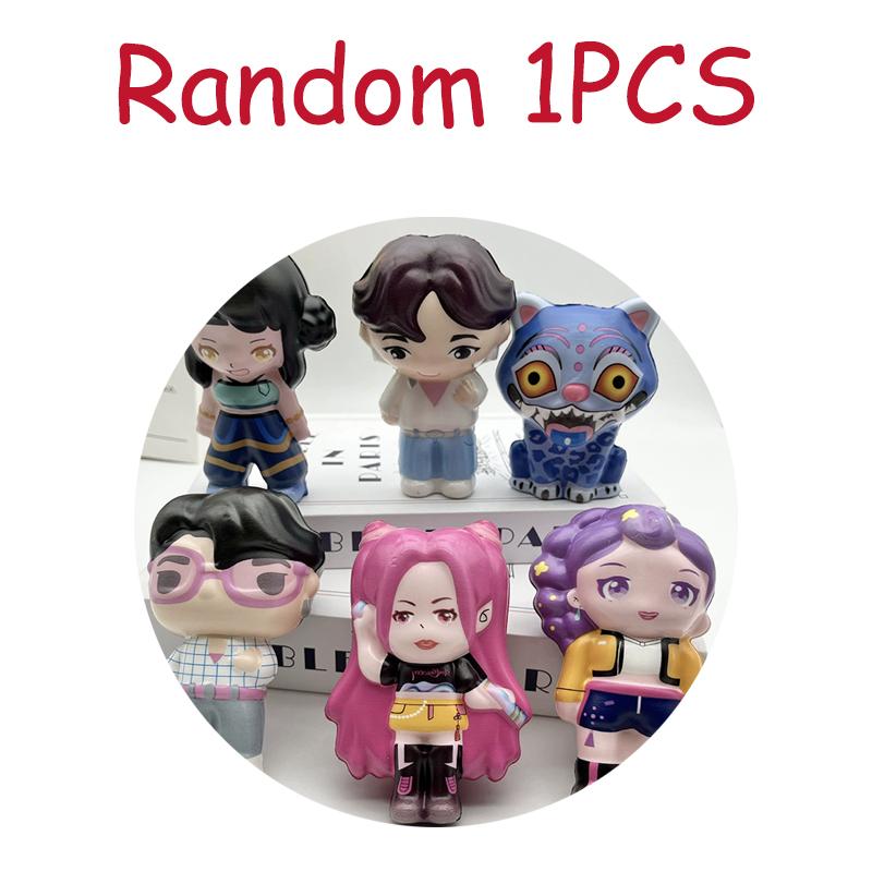 KPop Demon Hunters Stress Relief Toy Series Anime Rumi Zoey Mira Character Hand Pinch Slow Rebound Stress Relief Toy Healing Gif