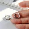 Classic Twist S925 Sterling Silver Hoop Earrings - Versatile, Neutral, Thick Thread Design for Everyday Style