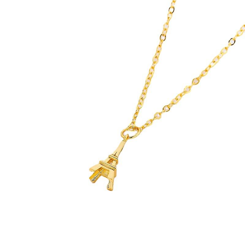 Fashion Temperament Necklace Women's Niche Projection Ins Design Sense Paris Eiffel Tower Necklace Jewelry