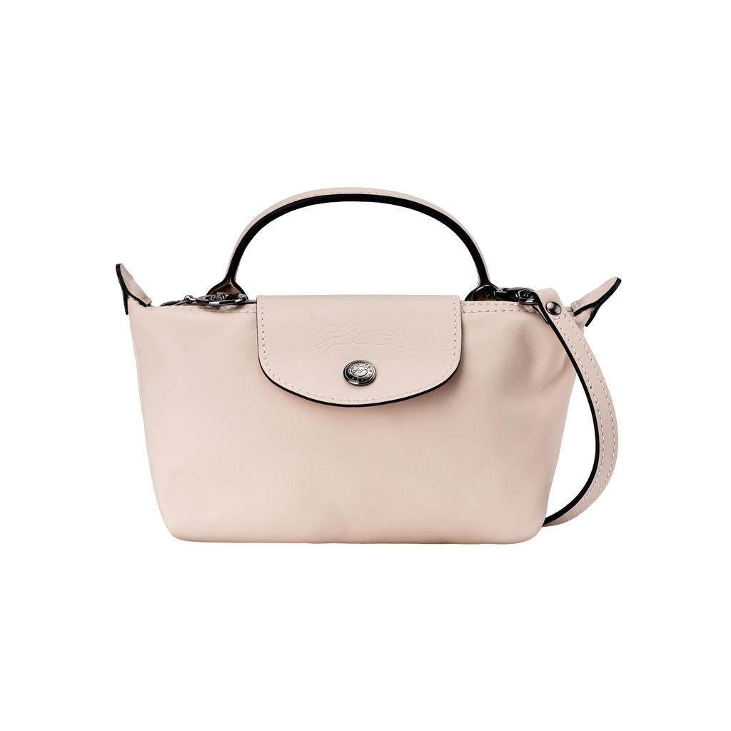 Longchamp Logo Print Leather Crossbody Shoulder Bag Women Bags Nude 34205987542