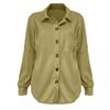 Fashion Women Color Casual Loose Cardigan Button Top T-shirt Long Sleeve Shirt