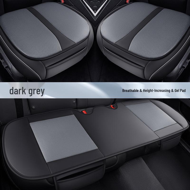 Leather & Gel Car Seat Cushion - Universal, All-Season Fit for MPVs, Sedans, Trucks, SUVs, Off-Road Vehicles