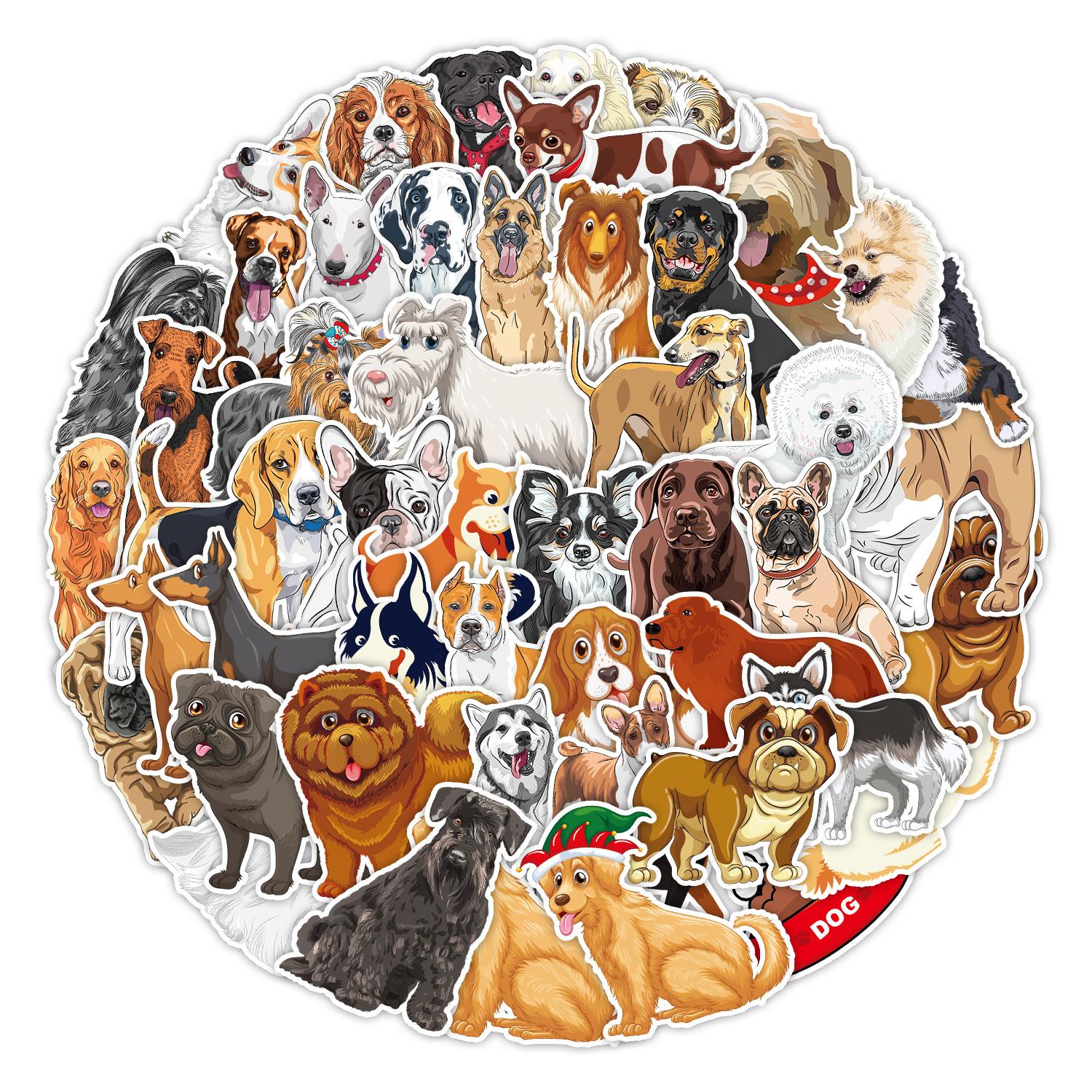 

50 Наклеек Пудель Дудл для Украшения Автомобиля, Мобильного Телефона, Чашки для Воды, Ноутбука, Креативные Канцелярские Наклейки, Водонепроницаемые