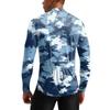 Men’s Crew Neck Printed Zip Breathable Quick Dry Long Sleeve Cycling Jersey with Digital Camouflage Pattern for Outdoor Sports Activities