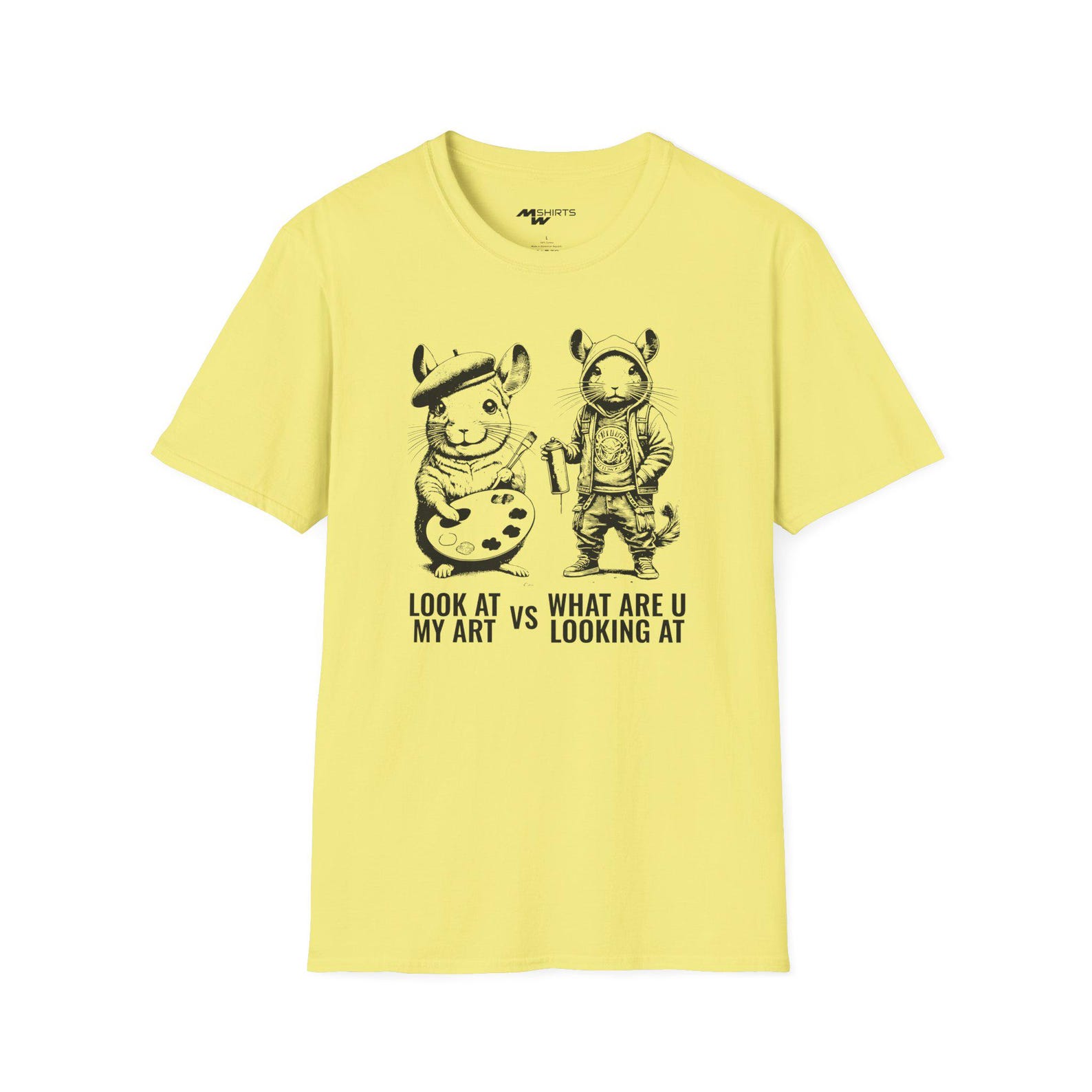 Art vs Street Art Chinchilla Tee: Unisex Softstyle T-Shirt S