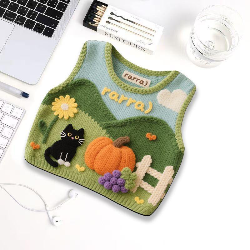 

Коврик для офисного стола Свитер Животное Резиновый коврик для мыши Милый мультяшный дизайн Коврик для мыши Украшение для дома и рабочего стола Подарок