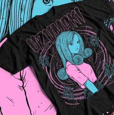 Junji Ito Uzumaki T-Shirt für Horror-Anime-Fans, Unisex-Tee alle Größen