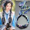 Boho Style Chinese Tibetan Hairband Long Tassel Candy Colored Ethnic Hair Hoop Colorful Ribbon Weaving