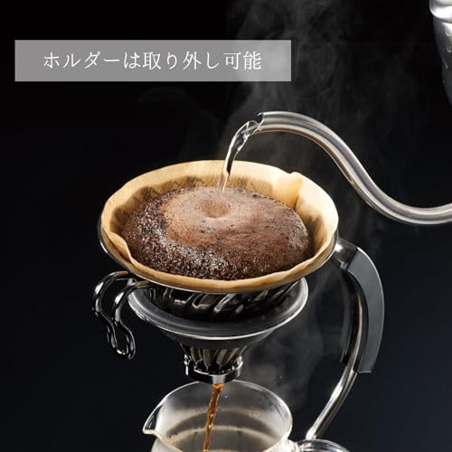 Hario V60 Metall-Kaffeefilter für 1 bis 4 Tassen, Mattschwarz, VDMR-02-MB