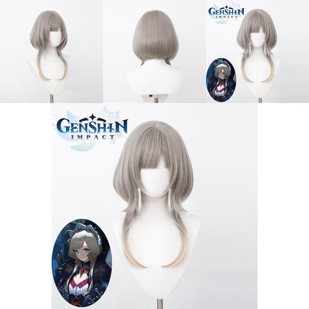 Genshin Impact Sandrone Cosplay Wig Gradient Short Hairpiece