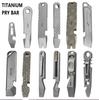 Various Styles Titanium Alloy Wrench Crowbar Pry Bar Bottle Opener EDC Multifunctional Screwdriver Outdoor Portable Pocket Tools