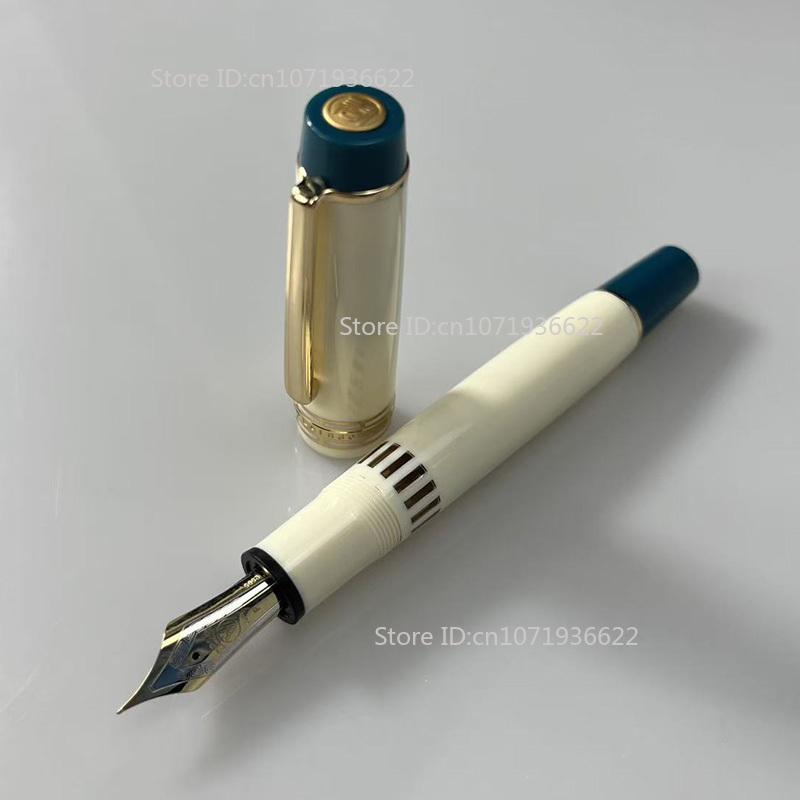 Limited White! WingSung 630 Large Resin Piston Fountain Pen N0.8 Iraurita EF/F/M Nib Gold Clip Business Student Writing Gift Pen