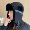 Plush Hat Women's Autumn and Winter Lei Feng Hat, Plush Thickened Warm Cycling Cold Ear Protection Hat