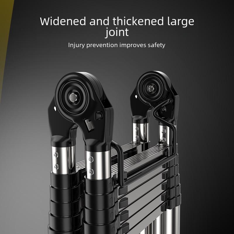 Multifunktionale Teleskop-Klappleiter aus Edelstahl