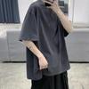 Men Basic Cotton T Shirt  Summer Solid Color Short Sleeve Casual O Neck Tee