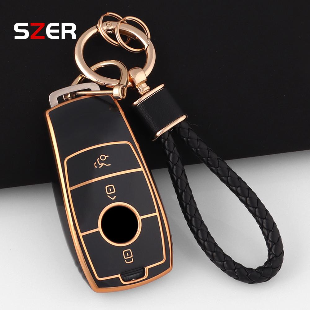 New Tpu Car Key Case Cover Bag For Mercedes Benz A C E S G Class Glc Cle Cla Glb Gls W177 W205 W213 W222 X167 Amg Fob Keychain