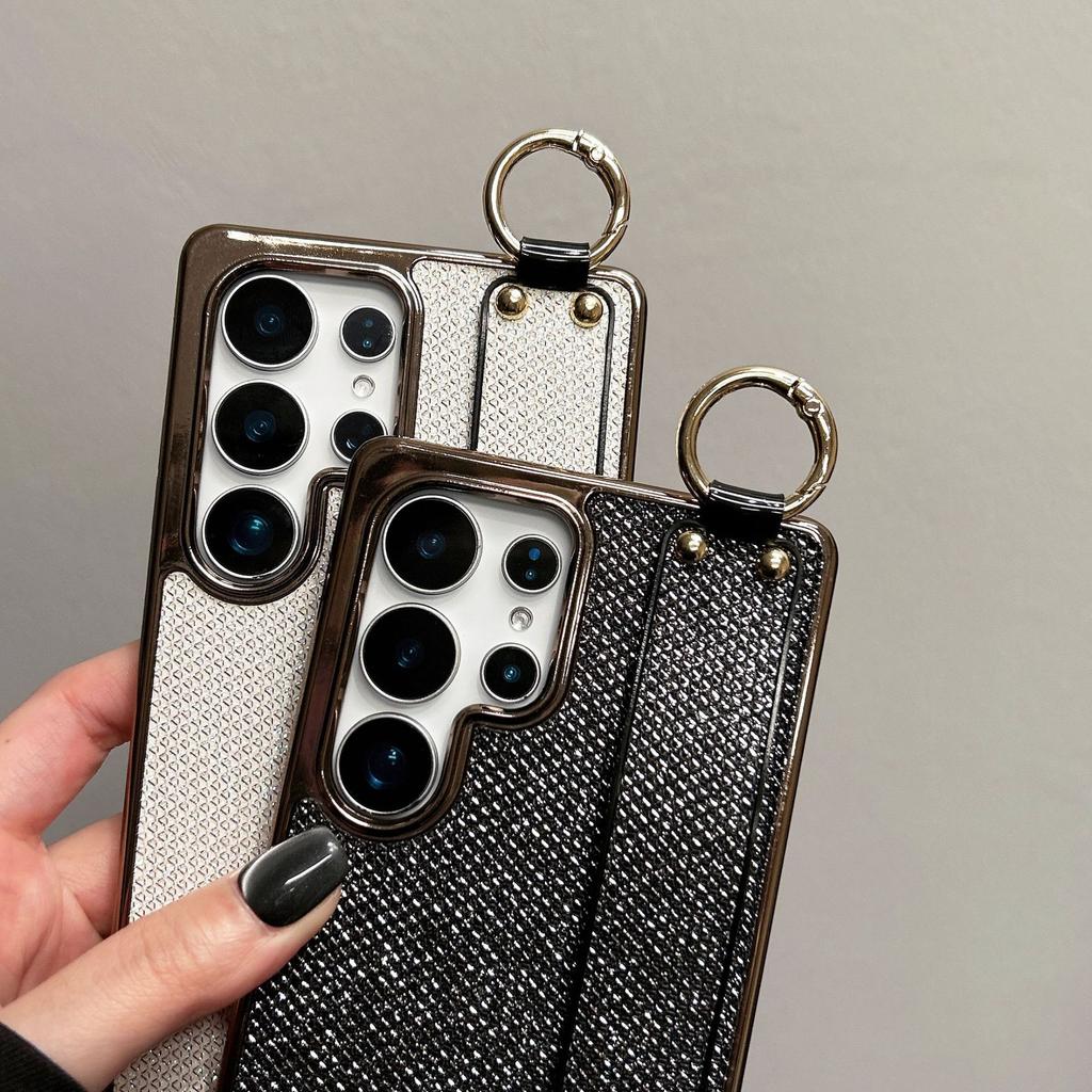 Glitter Wristband Stand Mobile Phone Case Suitable for Samsung S25ultra Protective Case Galaxy S24plus23 Case