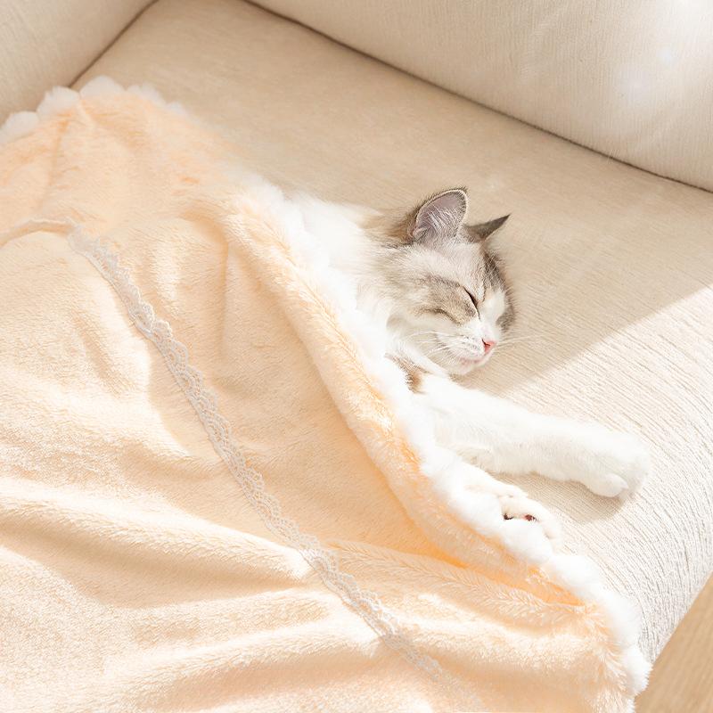 Haustierdecken Herbst und Winter Warme Katzenmatten Katzenkörbe Hundekörbe Kätzchen Welpen Hundeschlafzubehör Steppdecken
