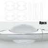 8Pcs Car Door Bowl Handle Anti-scratch Clear Protection Film Sticker Decoration