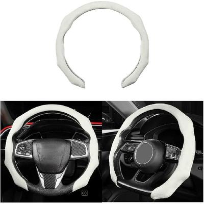 Mandark Car Steering Wheel Cover, Suede Sport Vehicle Steer Wheel Protector Fitting 15 Inch, Non-Slip Comfortable Automotive Interior Decoration