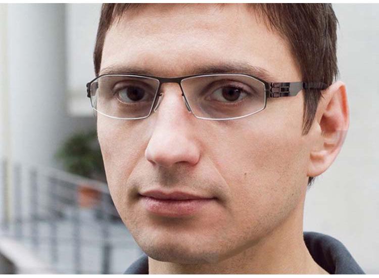Ultra-light German Screwless Metal Glasses Frame for Men's Myopia