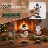 Holiday Themed Home Decor Sets Christmas Table Decoration, Wooden Snowman Santa Claus Reindeer Sign, Standing Tabletop Signs Xmas Centerpiece