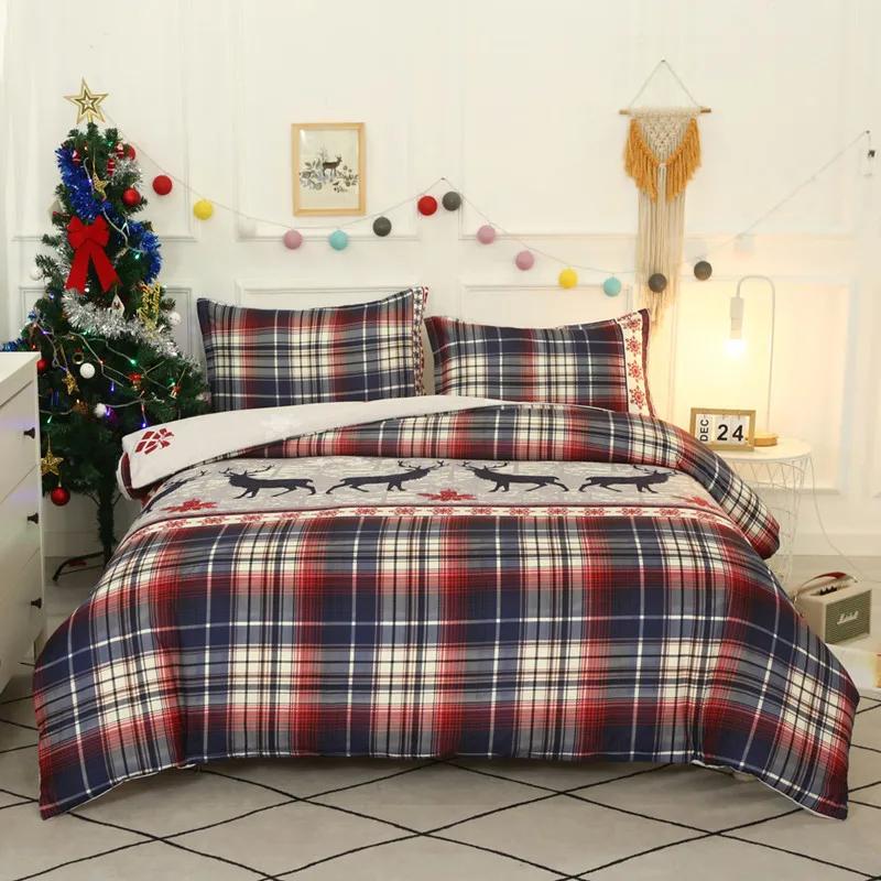 Weihnachts-Bettwäsche-Set Bettbezug Kissenbezug King-Size-Bettwäsche