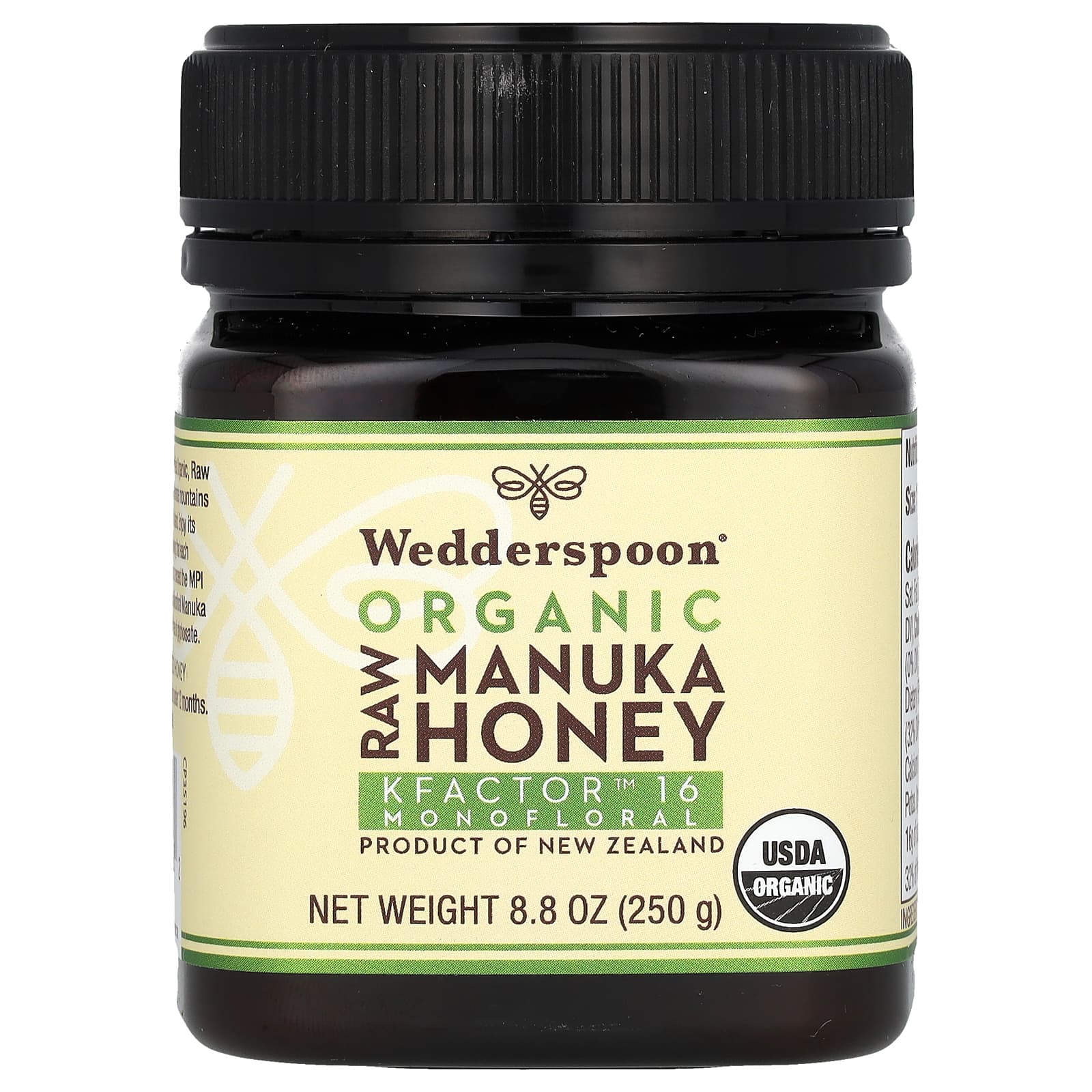 

Organic Raw Manuka Honey, Kfactor 16, 250G(8.8Oz)