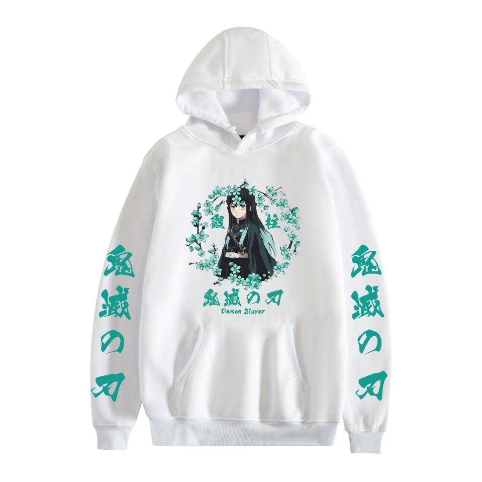 New Demon Slayer Japanese Anime Series Printed Men's Fashion Casual Hooded Long-sleeved Sweatshirt Adult Couple Pullover Top