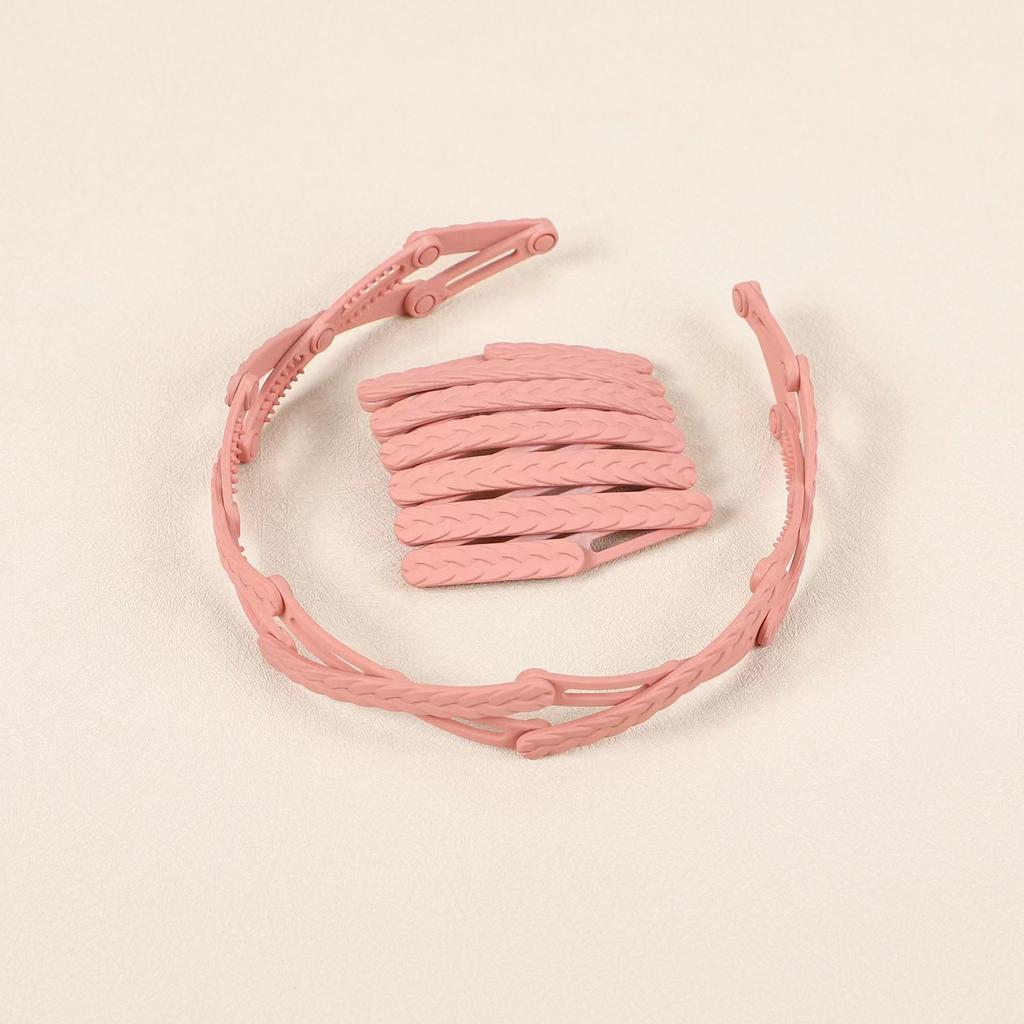 Creative Foldable Hairbands Women Retractable Portable Telescopic Toothed Non-slip Ear of Wheat Hair Tie Stretchable Headwear