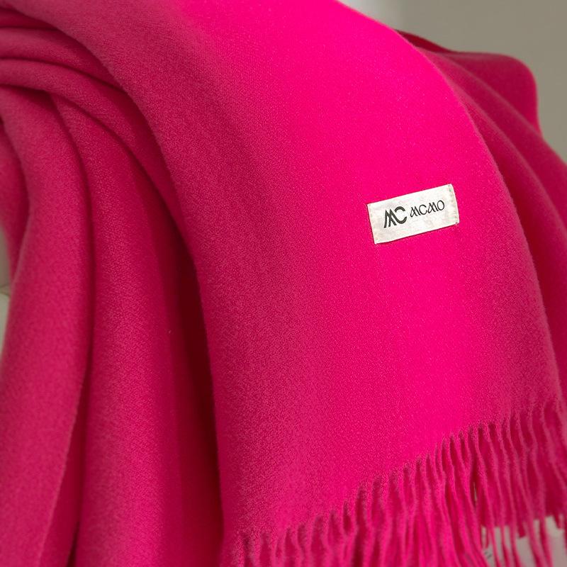 Cachecol Inverno Feminino Sólido 26 Cores Quente Espesso Caxemira Xale Moda Exterior Luxo Franjas Pashmina Envoltório Senhora Cachecóis à Prova de Vento