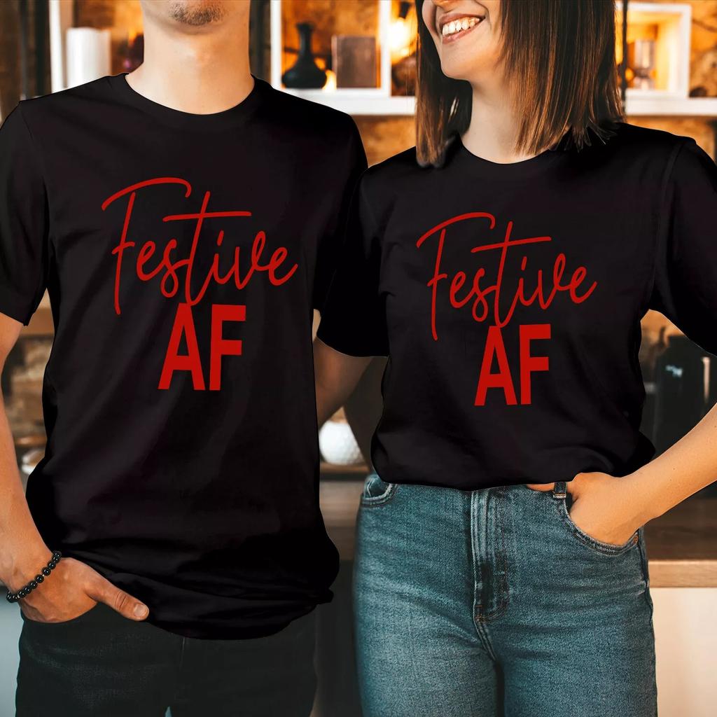 Tshirt (5185) Festive Christmas Shirt Funny Xmas Gift For Unisex Unisex Kids Top Light Up Christmas Season Outfits With Tshirts