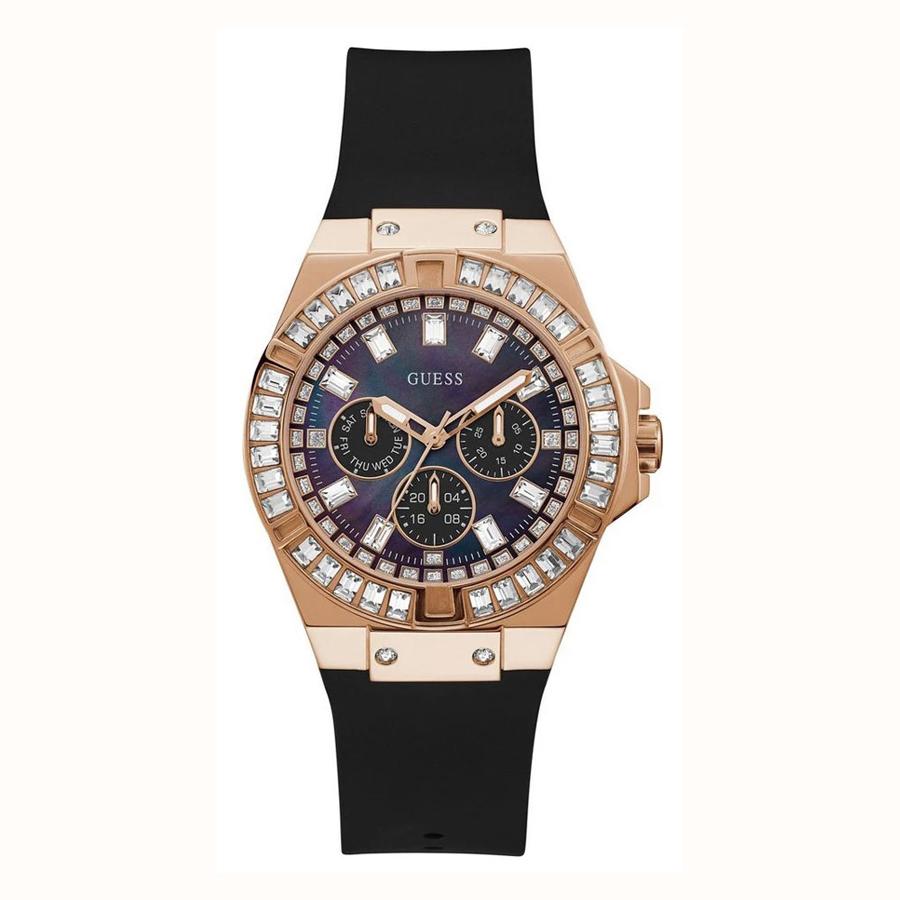 

Venus Fashionable Crystals Deluxe White Round Dial Silicone Strap Quartz Watch for Women Casual Wrist Watch Suitable for Daily Party Wear Perfect