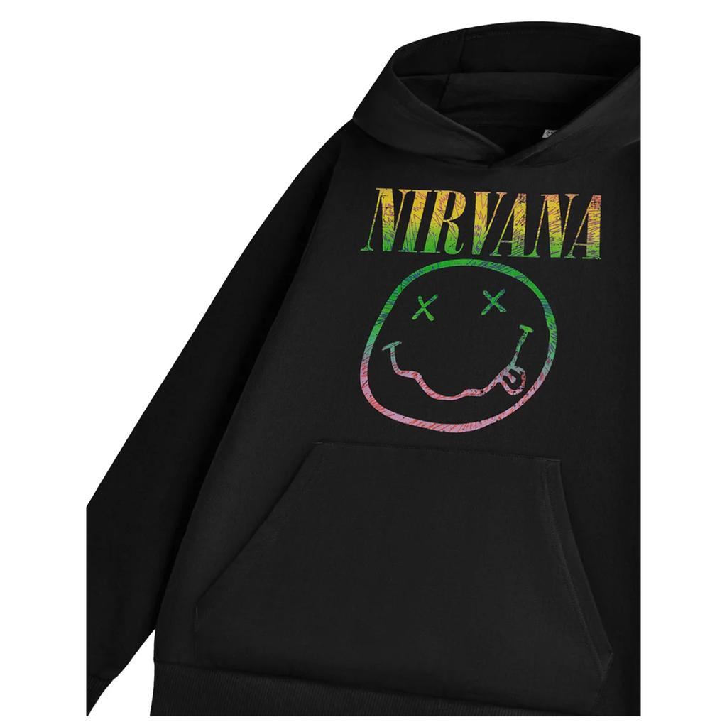 Nirvana Unisex Adult Rainbow Logo Hoodie