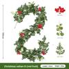 Christmas wreath party decorations, Christmas artificial greenery decorations, 2-meter Christmas pine needle garland door wreath