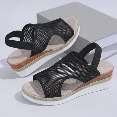 Fashion Shoes Women Summer Sandals Women Wedges Sandals Mesh Platform Sandals Slides Ladies Light Casual Shoes Outdoor Beach Sandalias