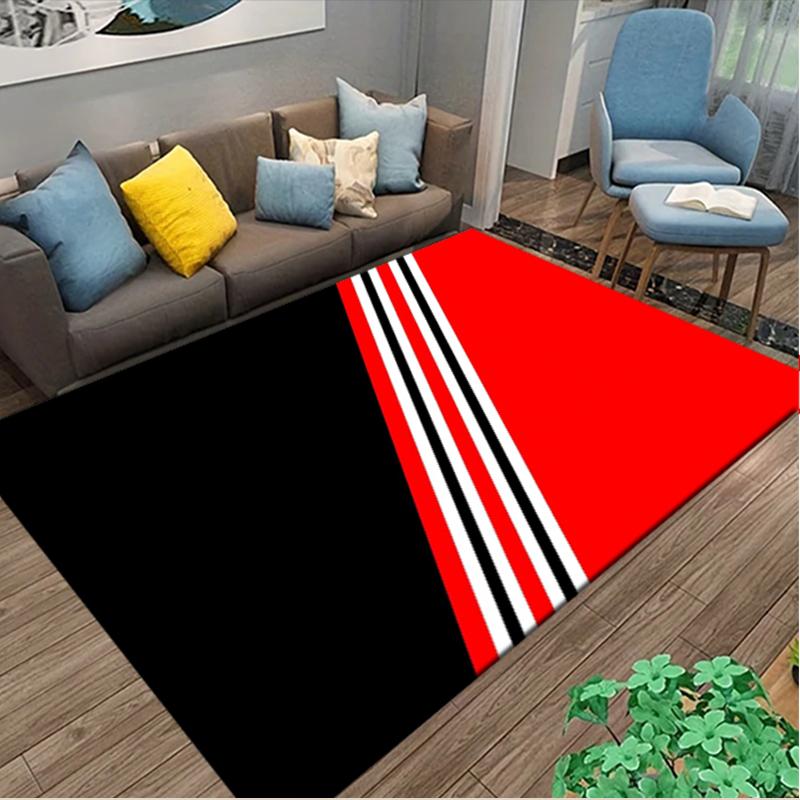 [1pc Football Club Office Chair Carpet] Digital Printed Area Rug for Home & Game Room Use, Soft Indoor Sofa Chair Mat