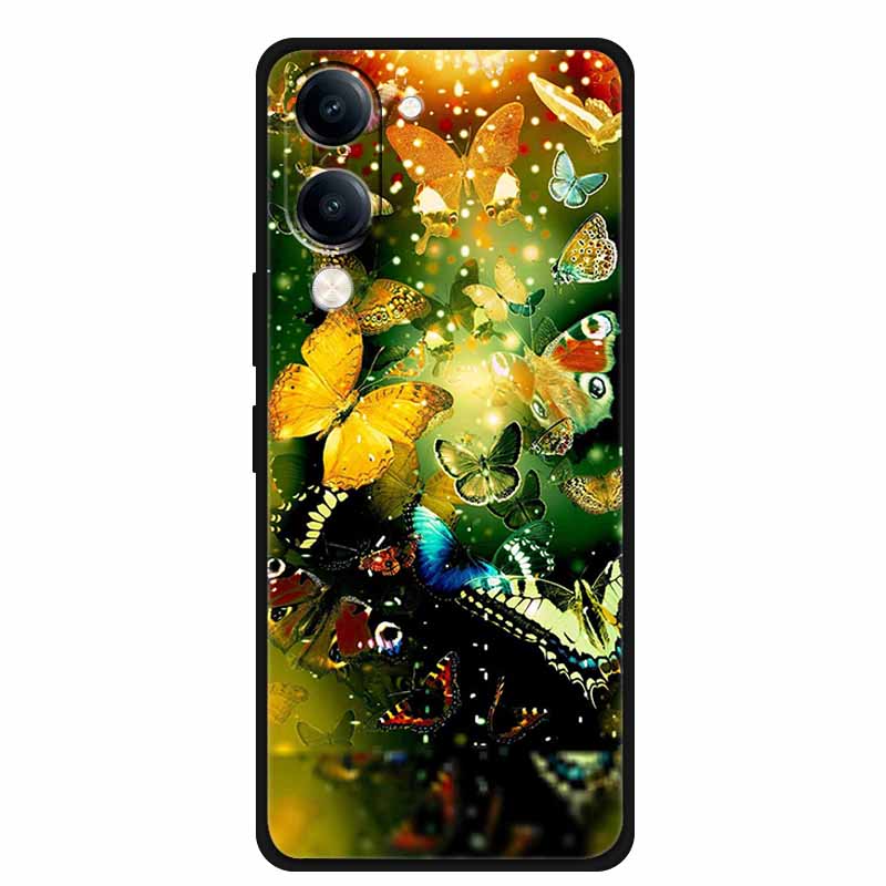 For Vivo iQOO Z10 Lite Case Silicone Black TPU Funda Back Cover for iQOO Z10 Lite 5G I2409 Soft Case Animal Coque IQOOZ10 Lite