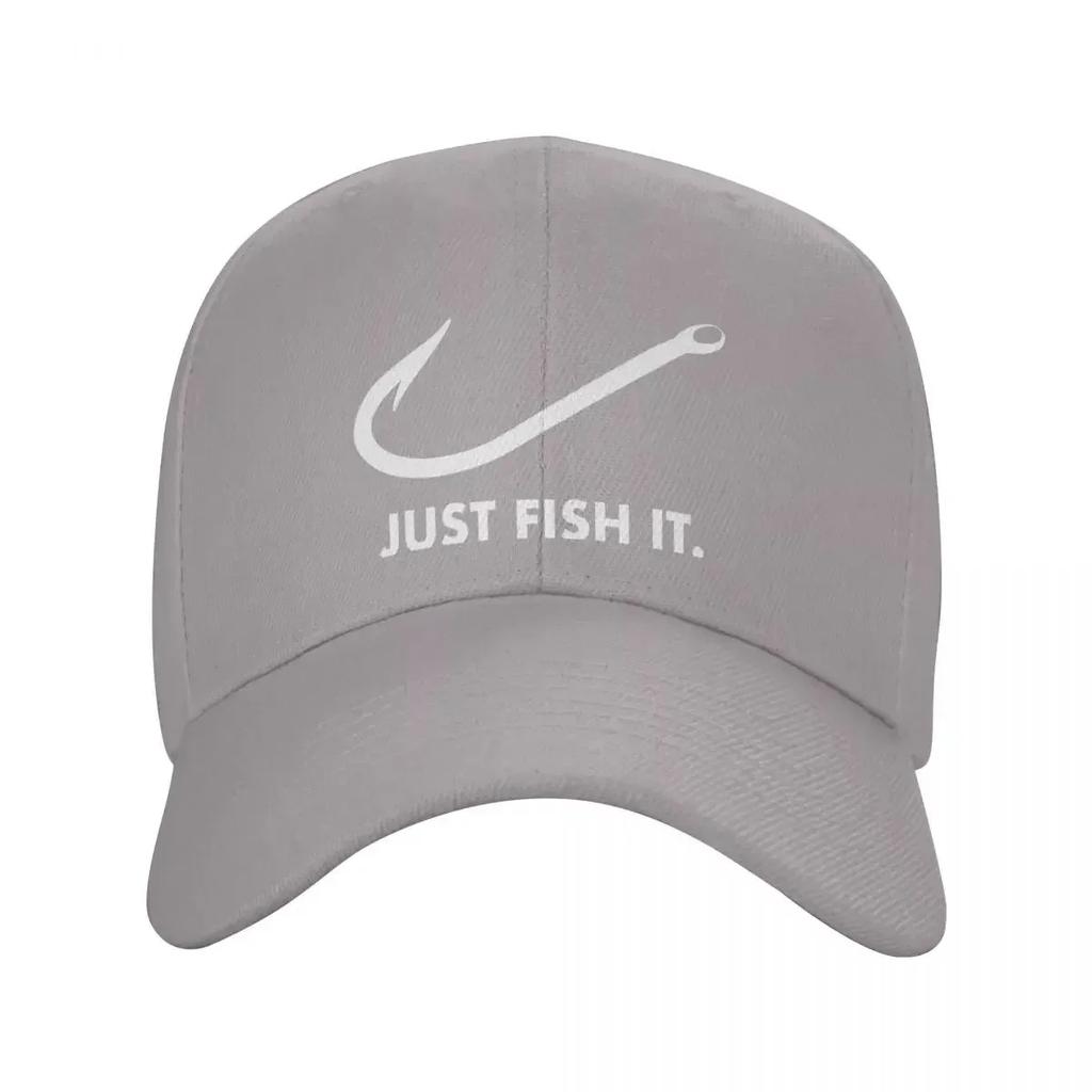 Classic Fishing Just Fish It Baseball Cap for Unisex WoUnisex Breathable FisherUnisex Dad Hat PerforUnisexce Snapback Caps Sun Hats