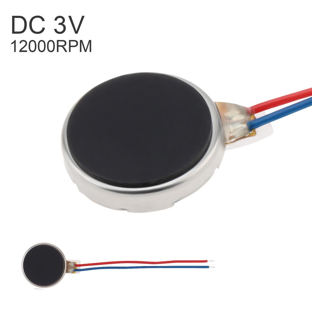 10mmx2.7mm Mini Vibration Motor DC3V 12000RPM Flat Coin Button Micro Vibration DC Motor For Projects Electronic Device Repair / Single Board Computers