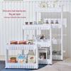 Multi-Layer Mobile Storage Rack for Dorms and Bathrooms