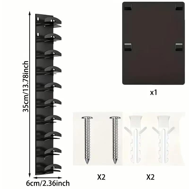 Wall-Mounted No-Punch Baseball Cap Organizer and Storage Rack