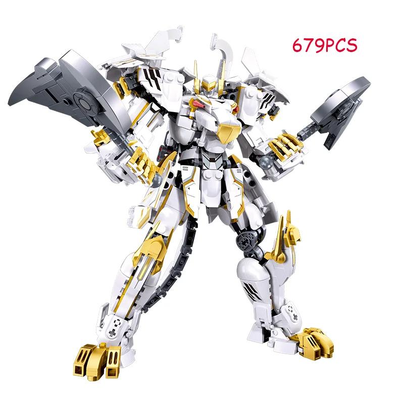 Mech Robot Model Building Blocks Toy Set Creativity Movies Action Figure Warrior DIY Assemble Bricks Toys for Children Gifts